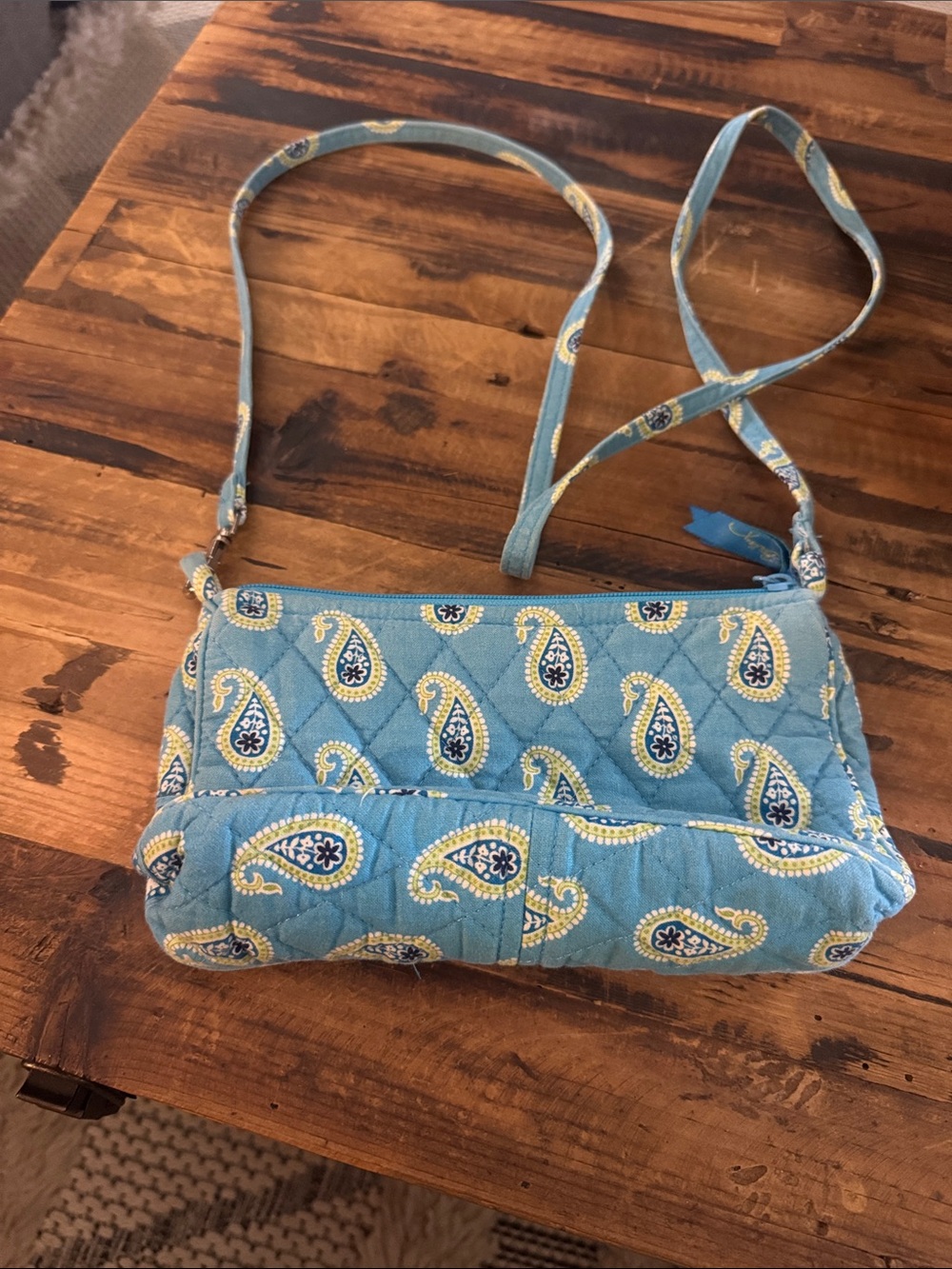 Vera Bradley Light Blue Quilted Paisley Crossbody